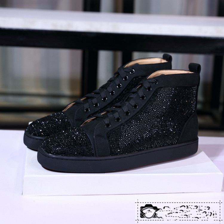 Zapatillas Altas Hombre Cuero Estrás