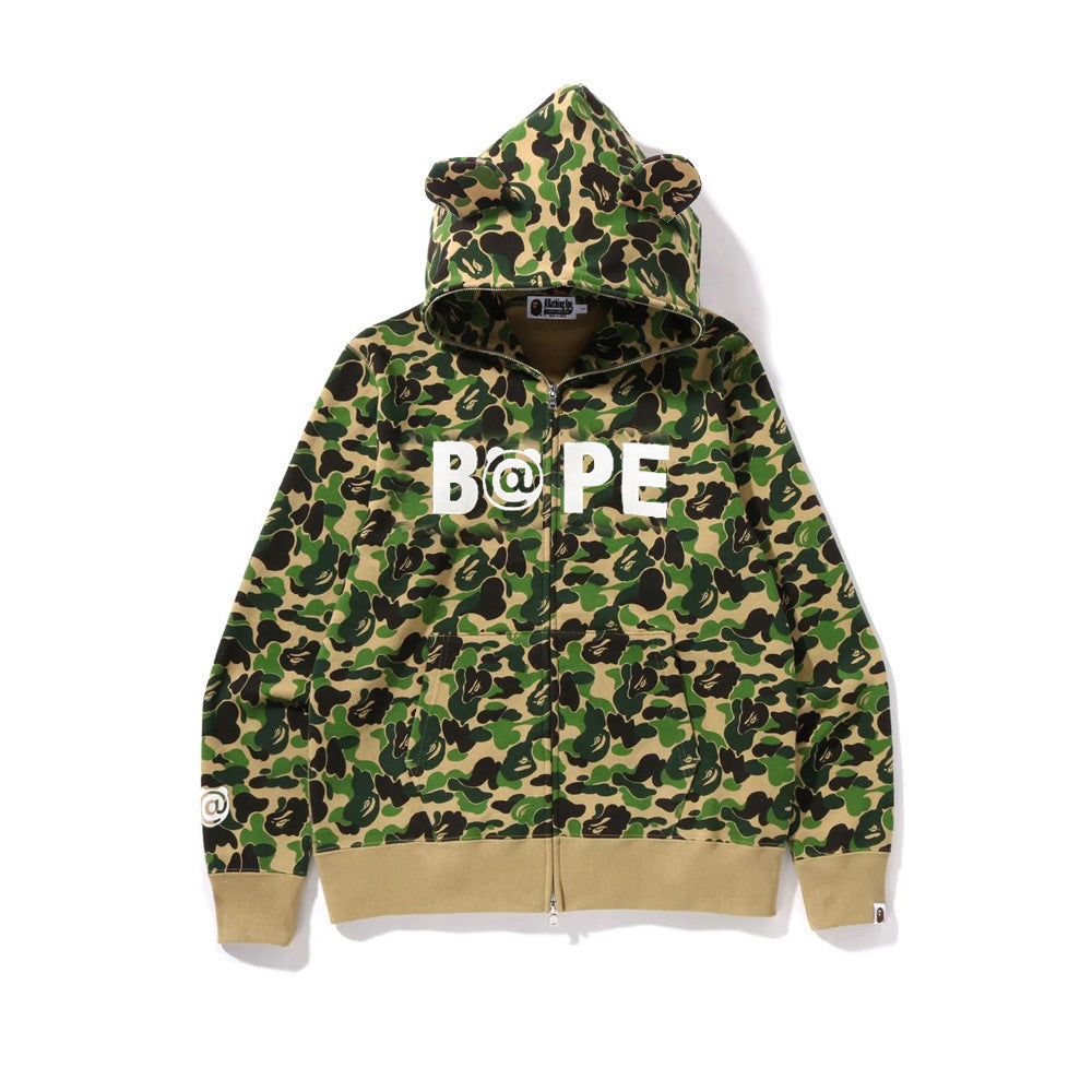 Sudadera con Capucha de Tiburón Bordada 1:1 Estilo Callejero