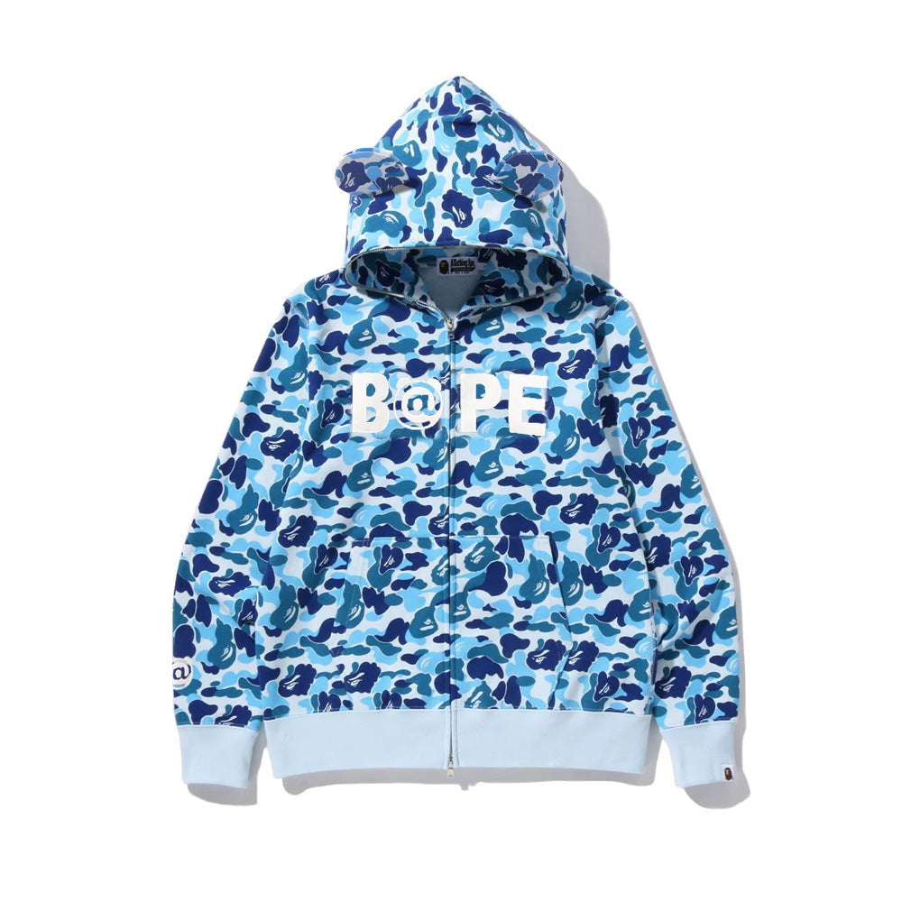 Sudadera con Capucha de Tiburón Bordada 1:1 Estilo Callejero