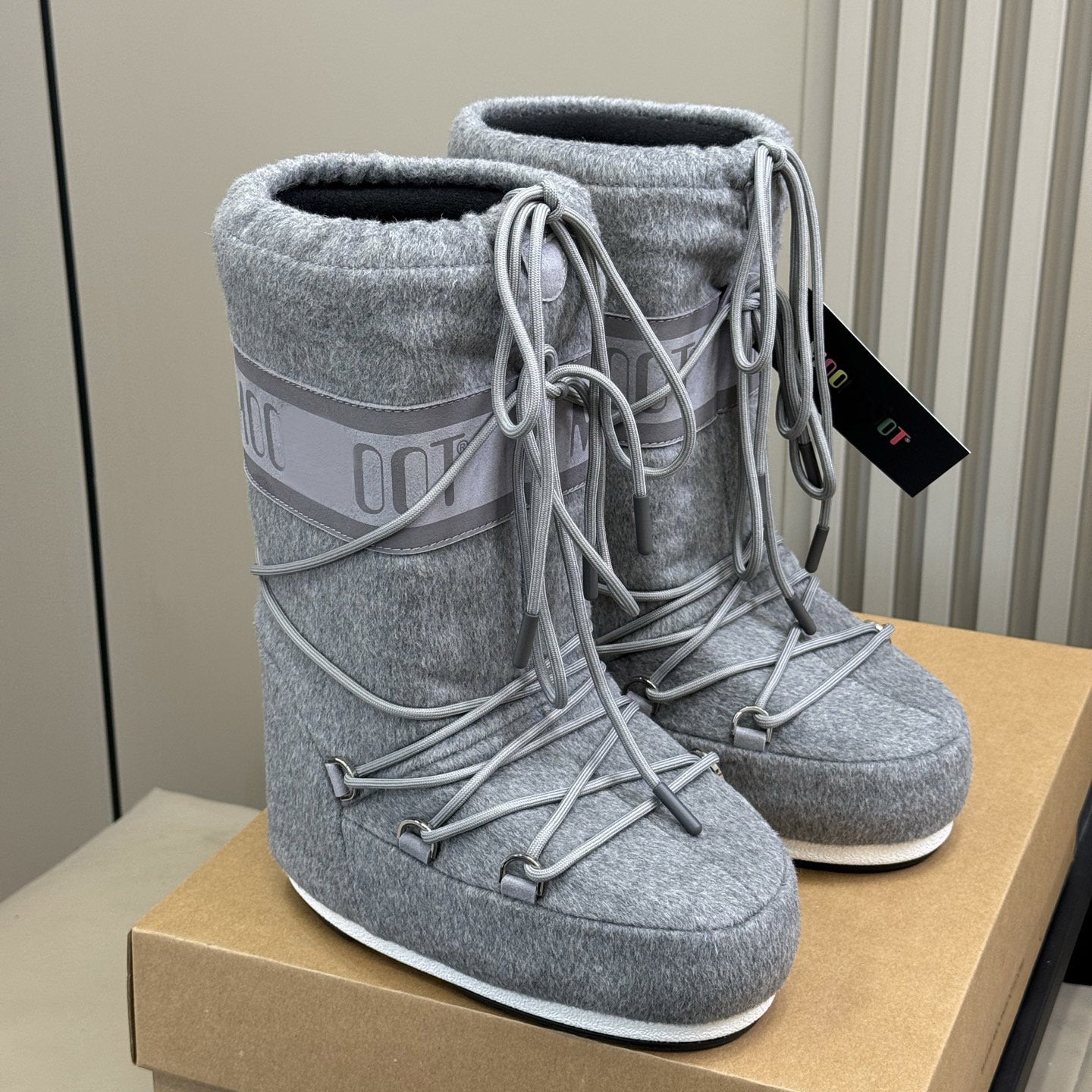 Botas de Nieve con Cordones y Forro de Piel