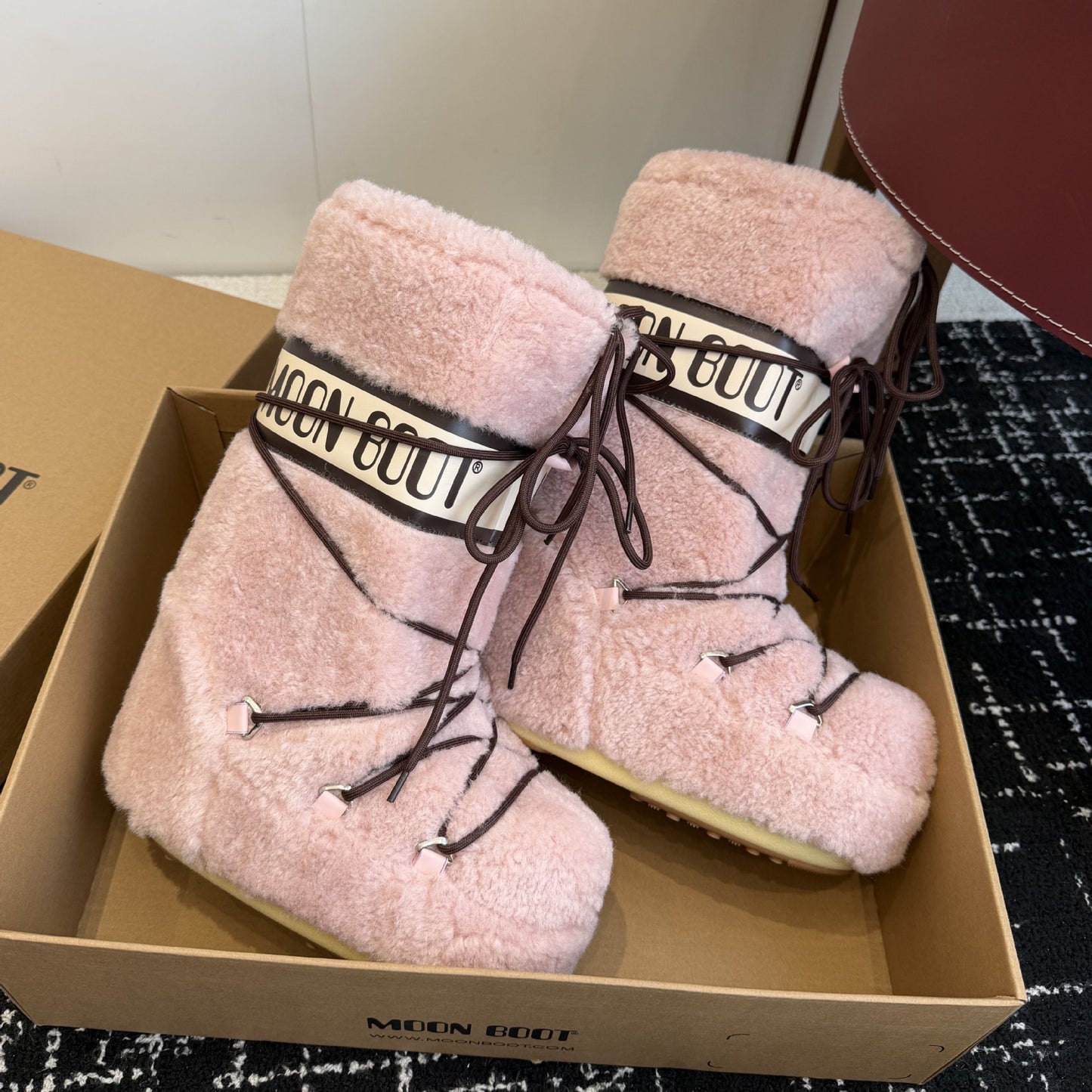 Botas de Nieve con Cordones y Forro de Piel