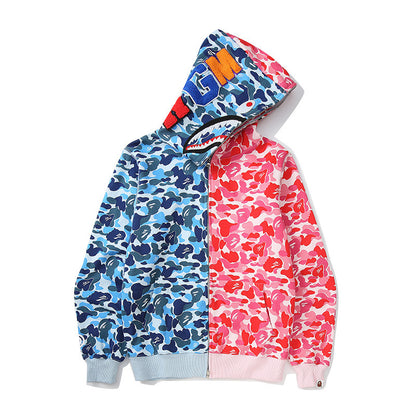 Sudadera con Capucha de Tiburón Bordada 1:1 Estilo Callejero
