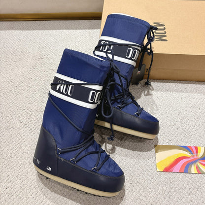 Botas de Nieve con Cordones y Forro de Piel