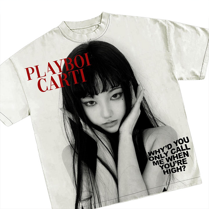 Nice one!Thousands of Xianxi Style fanatic friends!Playboi Carti hip-hop short-sleeved t-shirt
