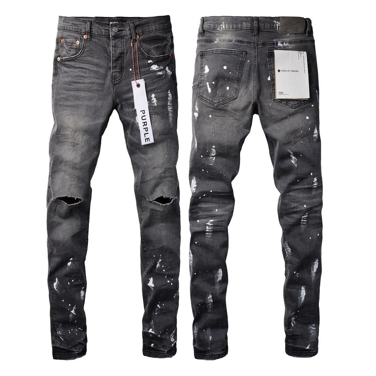 Jeans Slim Rotos Efecto Desgastado Hiphop