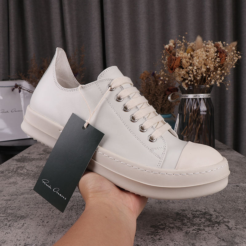 Rick Owens Ramones Low White Leather