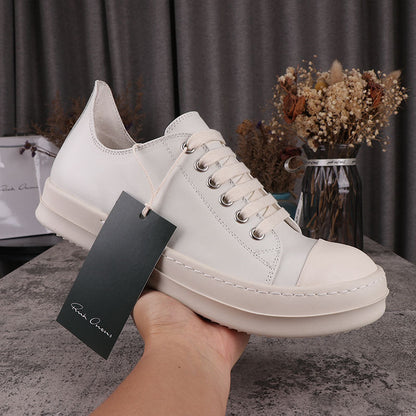 Rick Owens Ramones Low White Leather