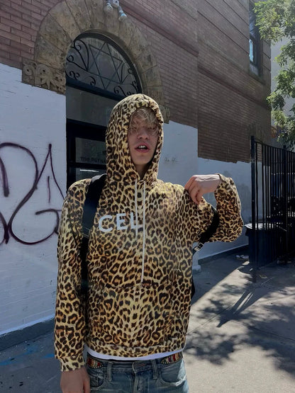 Celine Leopard Hoodie