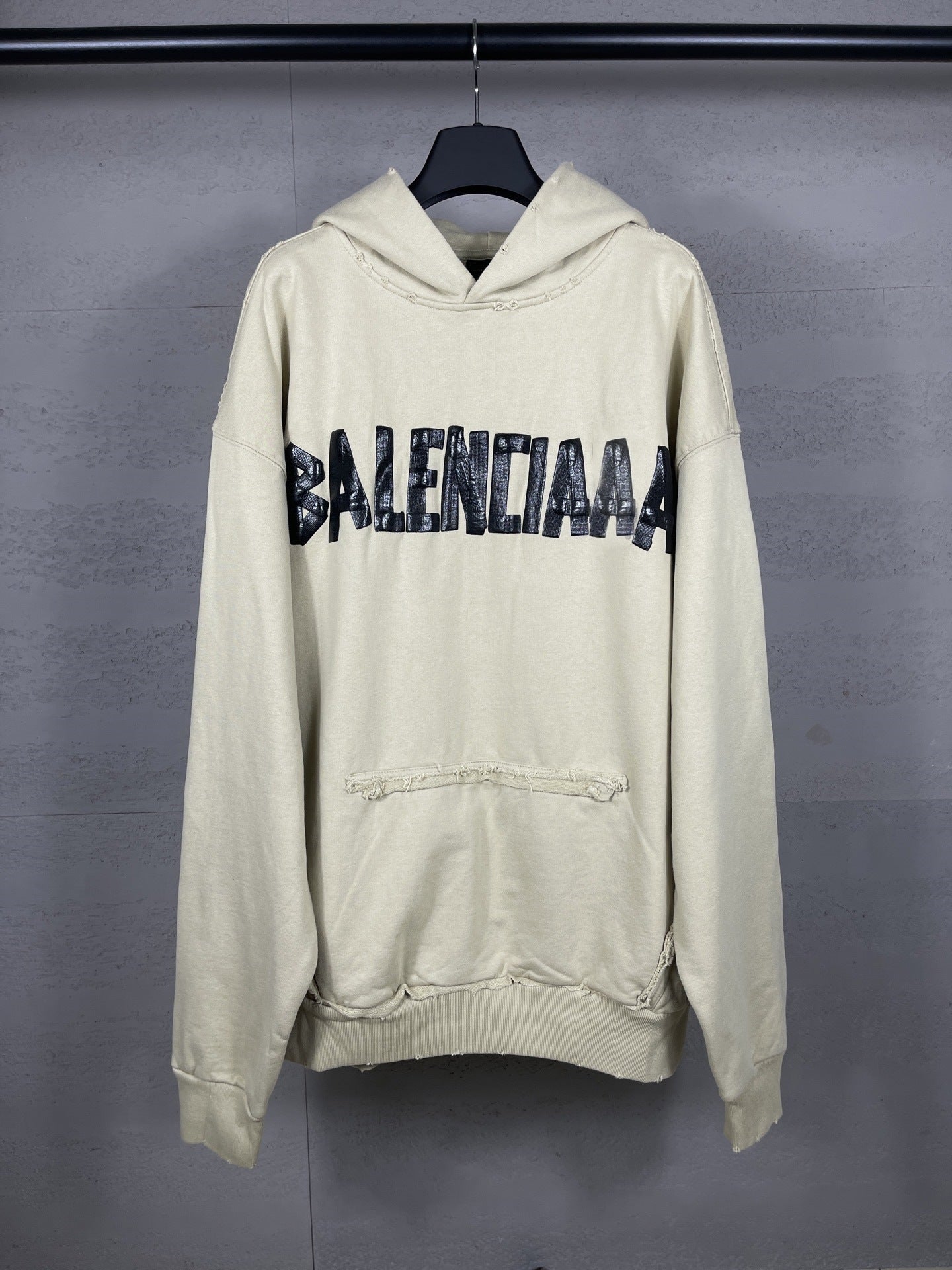 B家 Sudadera con Capucha Efecto Lavado Desgastado