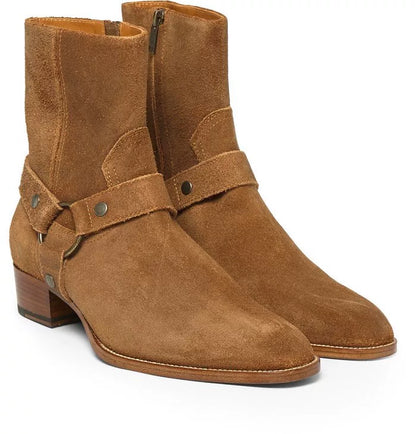 Martens, demi-season suede chelsea, leather fashionable headband English style pointed-toe, European style