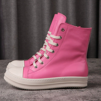 Rick Owens Ramones Leather Pink