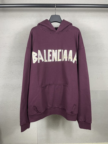 B家 Sudadera con Capucha Efecto Lavado Desgastado