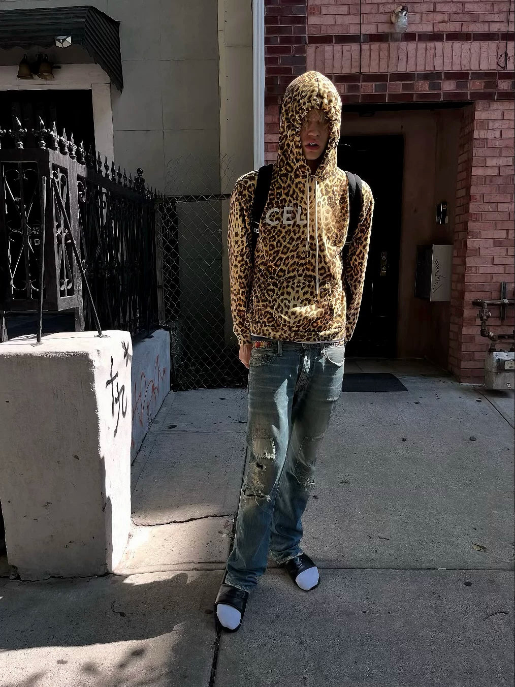 Celine Leopard Hoodie
