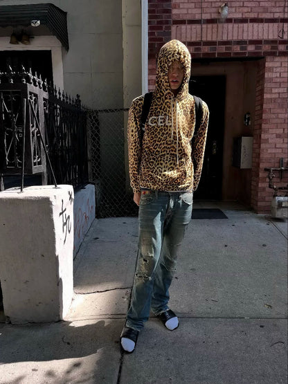 Celine Leopard Hoodie