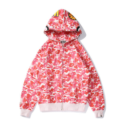Sudadera con Capucha de Tiburón Bordada 1:1 Estilo Callejero
