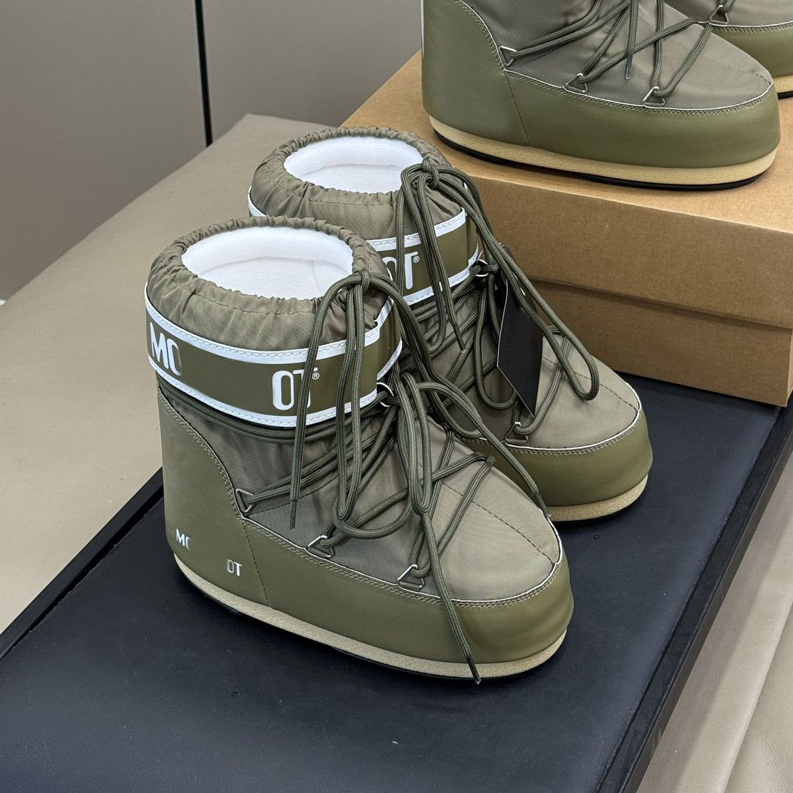 Botas de Nieve de Plataforma con Forro de Piel para Mujer