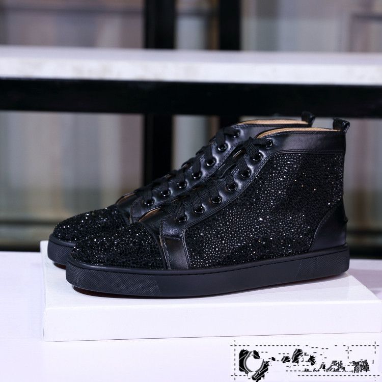 Zapatillas Altas Hombre Cuero Estrás