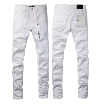 Jeans Slim Rotos Efecto Desgastado Hiphop