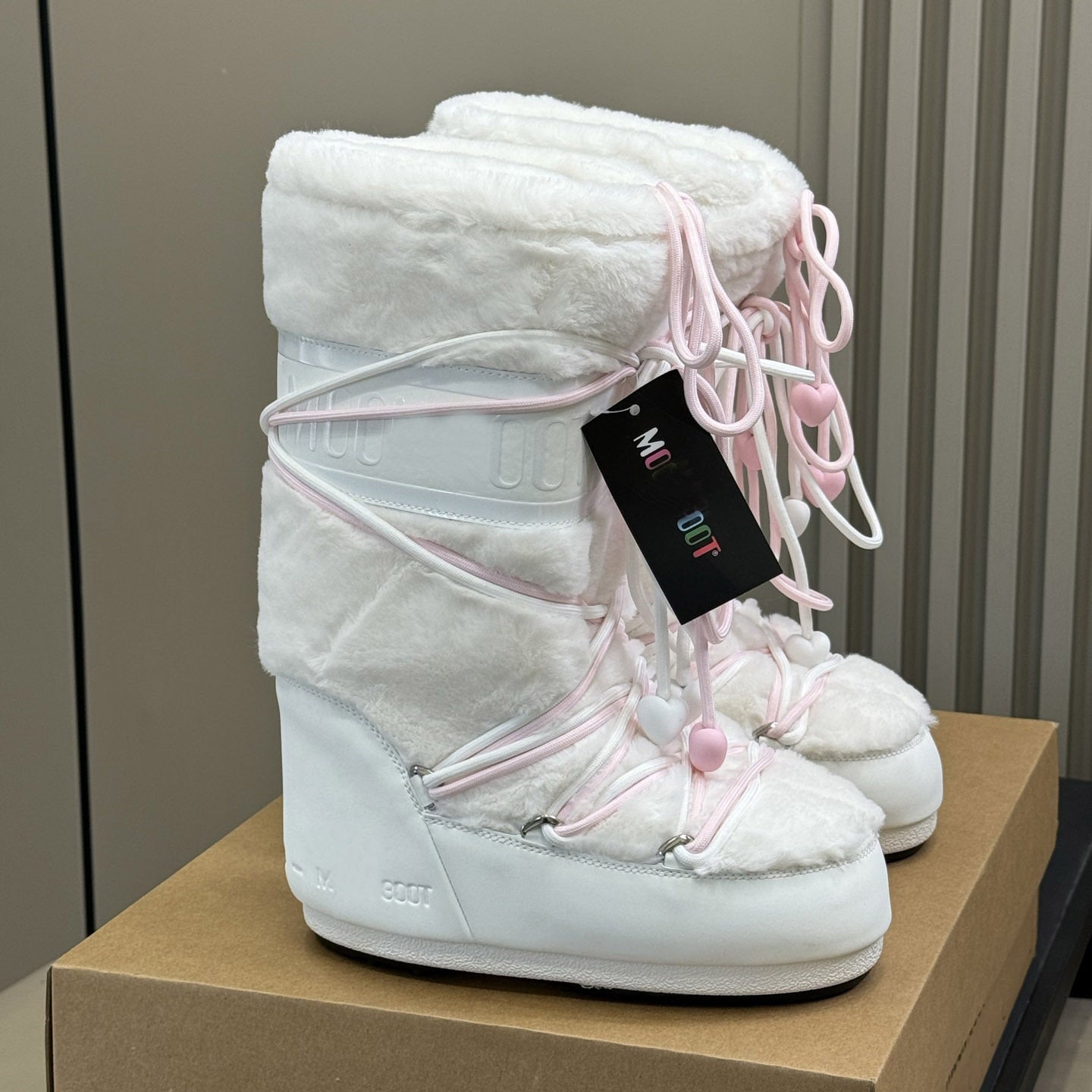 Botas de Nieve con Cordones y Forro de Piel