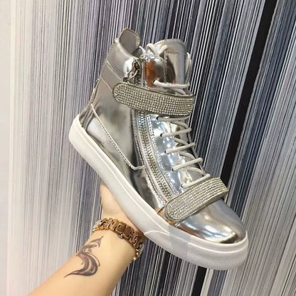 Mujer Botines Cremallera Plana Tachas