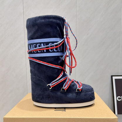 Botas de Nieve con Cordones y Forro de Piel