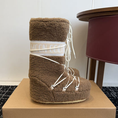 Botas de Nieve con Cordones y Forro de Piel