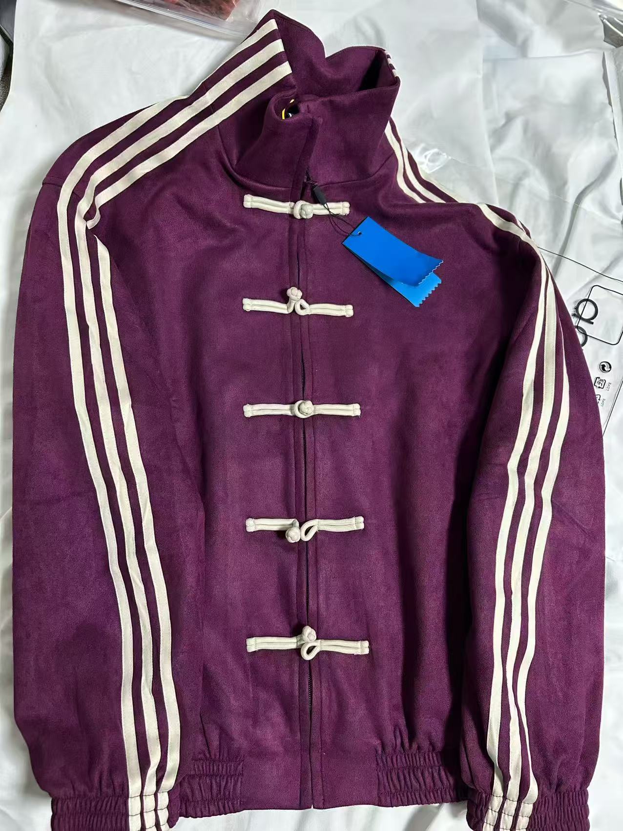 New Chinese Style Suede Unisex Stand Collar Jacket