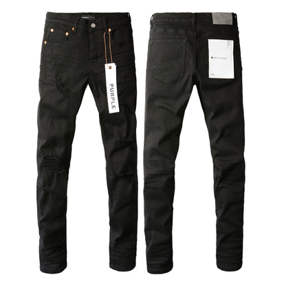 Jeans Slim Rotos Efecto Desgastado Hiphop