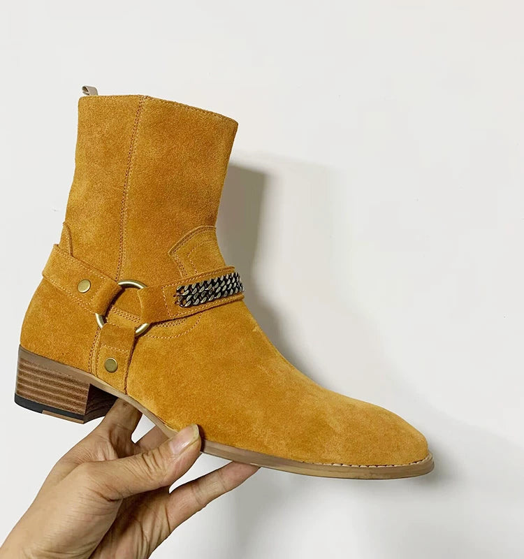 Martens, demi-season suede chelsea, leather fashionable headband English style pointed-toe, European style