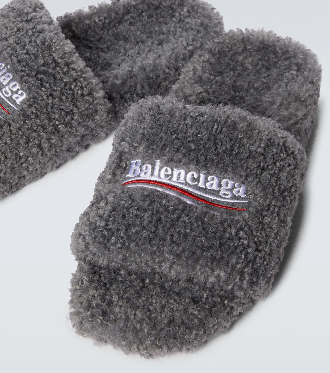 Balenciaga Fur Slide Sandals