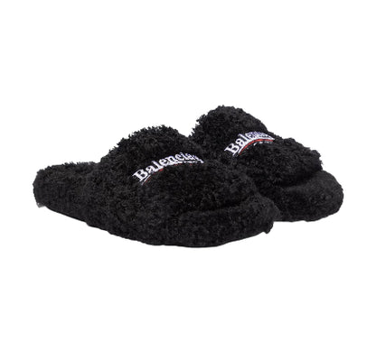 Balenciaga Fur Slide Sandals