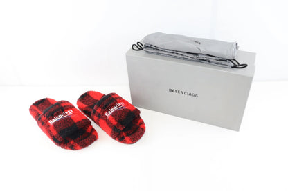 Balenciaga Fur Slide Sandals