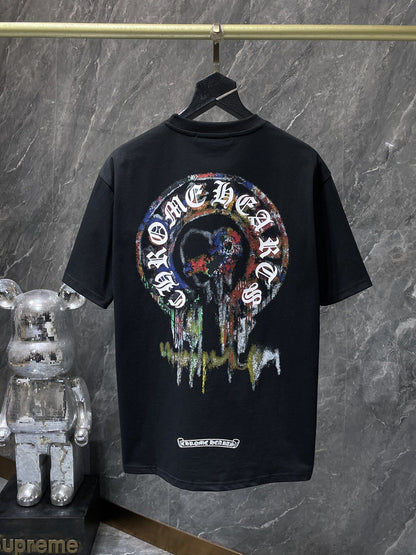 Camiseta Unisex Cruz Sánscrito Parche Metal Luminiscente