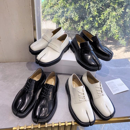 Mocasines Tabi Plataforma Cuero