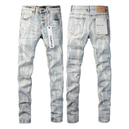 Jeans Slim Rotos Efecto Desgastado Hiphop