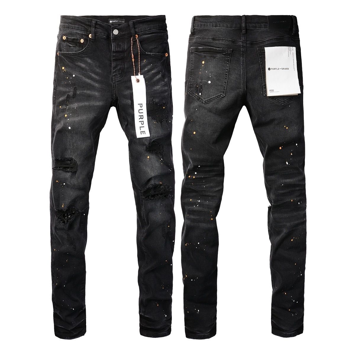 Jeans Slim Rotos Efecto Desgastado Hiphop