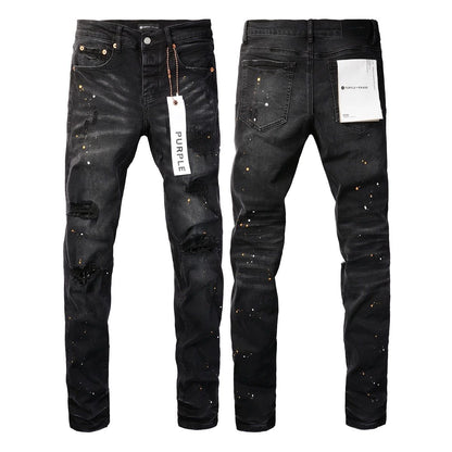 Jeans Slim Rotos Efecto Desgastado Hiphop