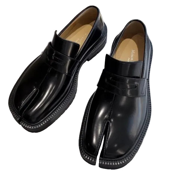 Mocasines Tabi Plataforma Cuero