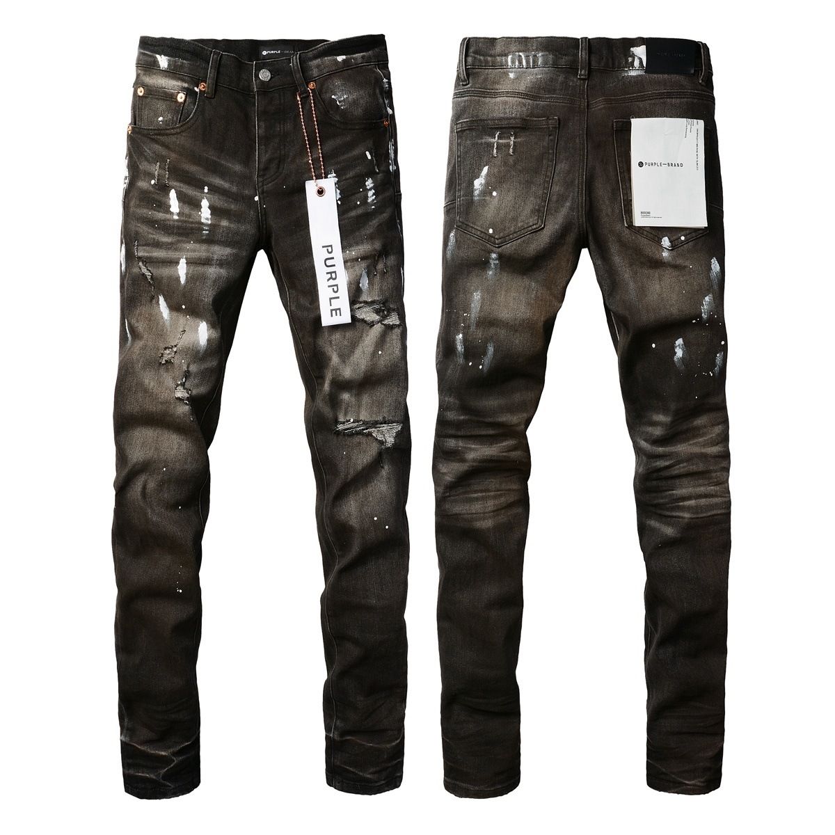 Jeans Slim Rotos Efecto Desgastado Hiphop