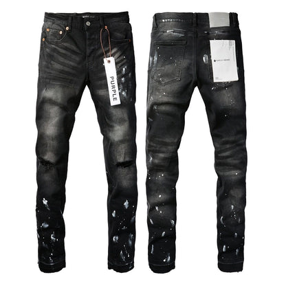 Jeans Slim Rotos Efecto Desgastado Hiphop