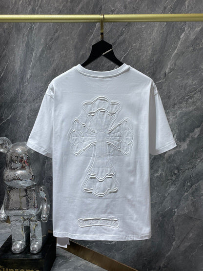 Camiseta Unisex Cruz Sánscrito Parche Metal Luminiscente