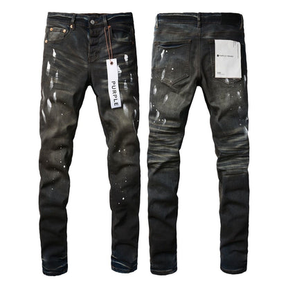 Jeans Slim Rotos Efecto Desgastado Hiphop
