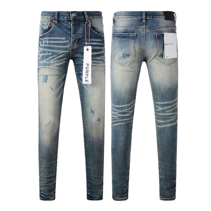 Jeans Slim Rotos Efecto Desgastado Hiphop