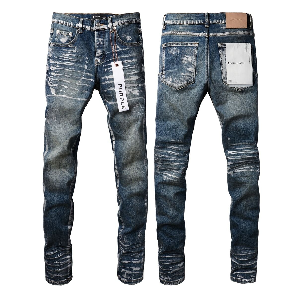 Jeans Slim Rotos Efecto Desgastado Hiphop