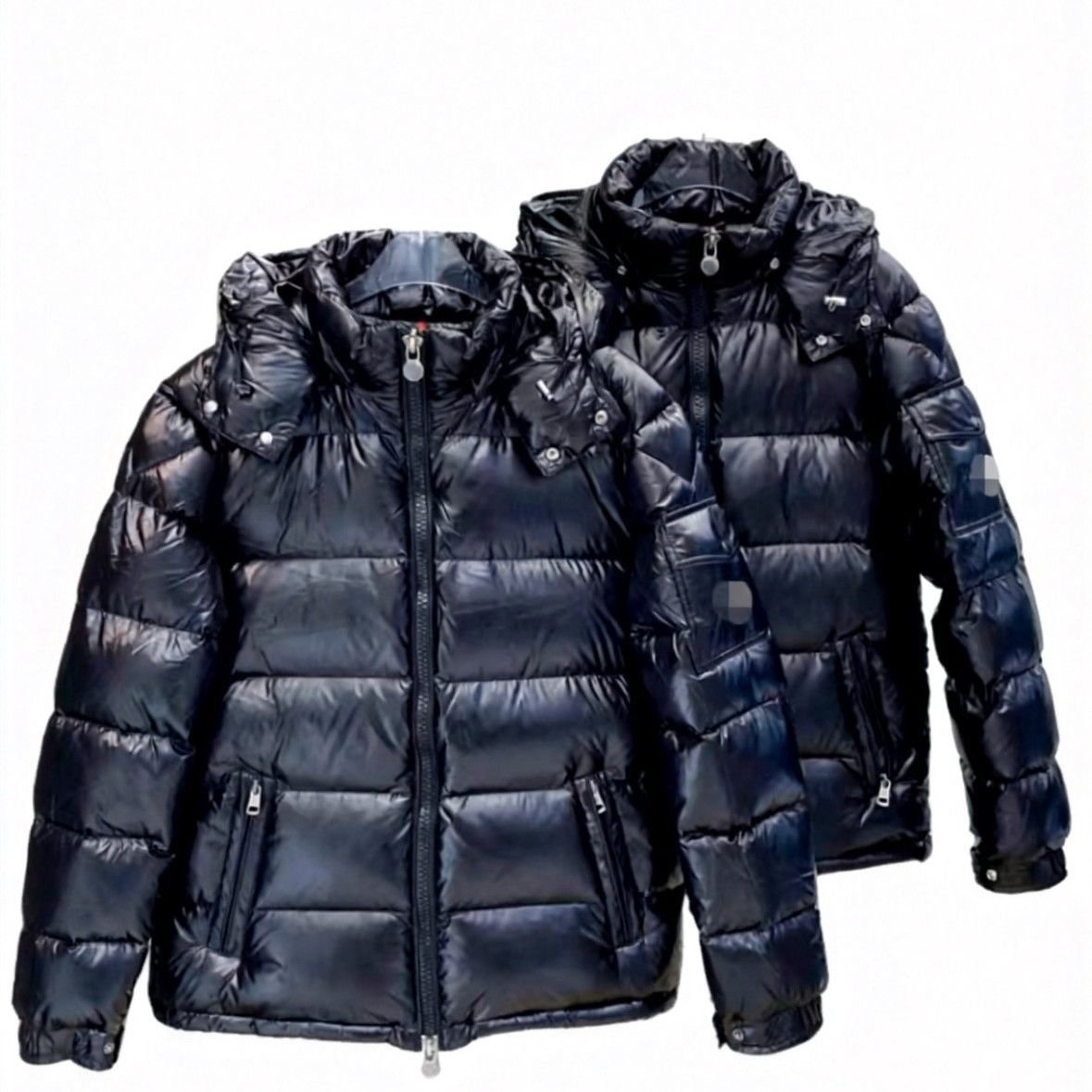 Chaqueta de Plumas Brillante con Capucha