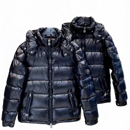Chaqueta de Plumas Brillante con Capucha