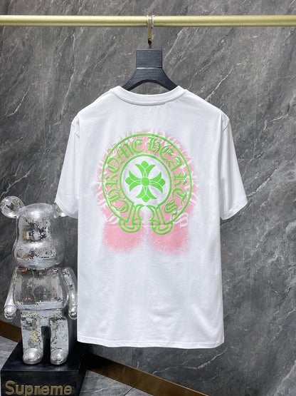 Camiseta Unisex Cruz Sánscrito Parche Metal Luminiscente