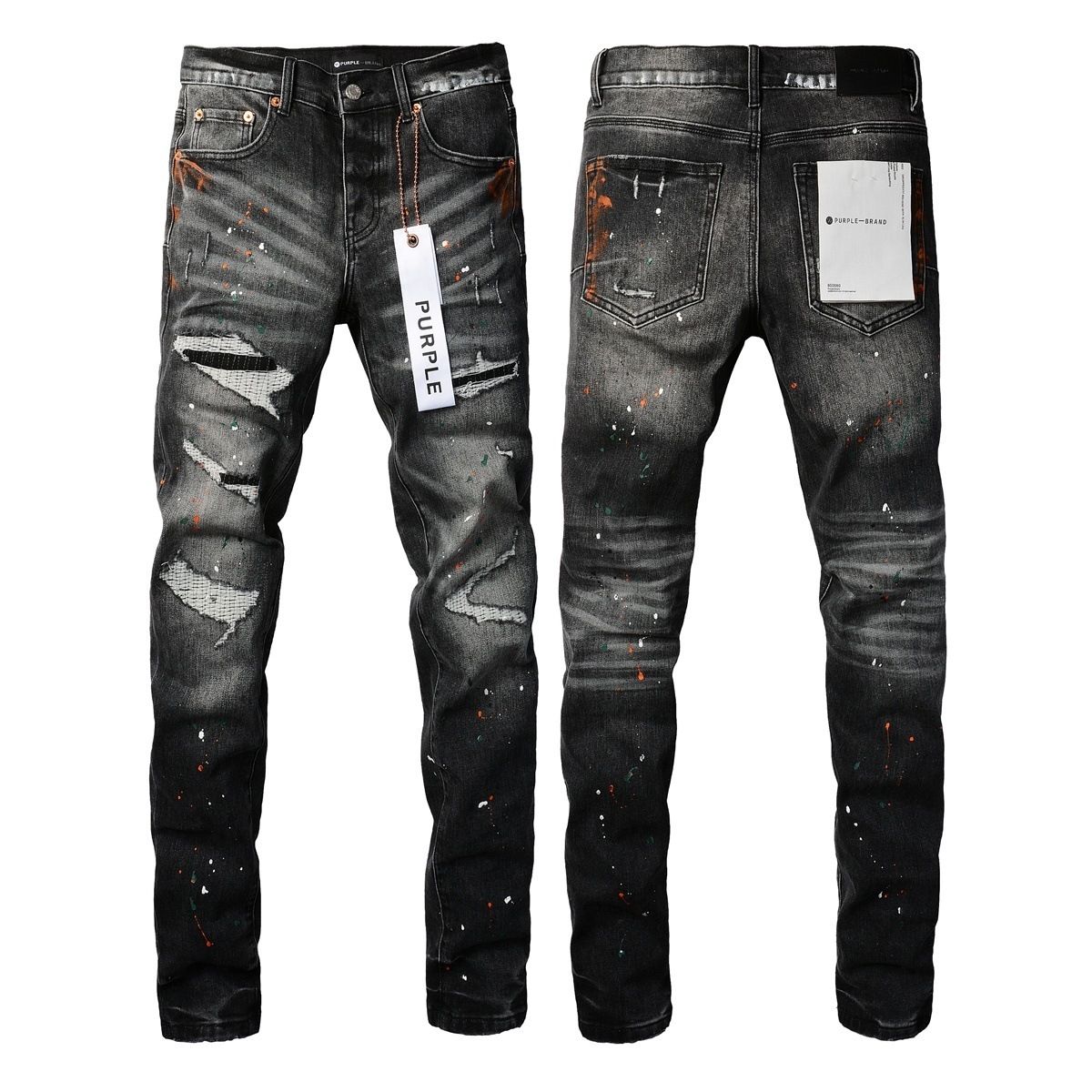 Jeans Slim Rotos Efecto Desgastado Hiphop