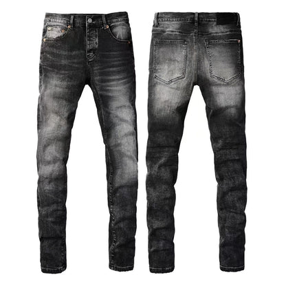 Jeans Slim Rotos Efecto Desgastado Hiphop