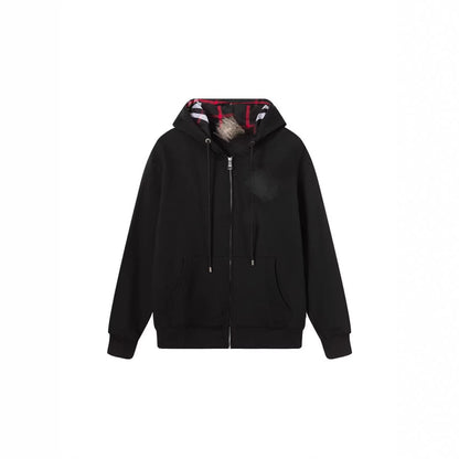 Sudadera Con Capucha Unisex Con Cremallera Bordada